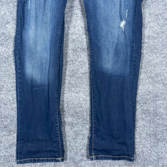 Torrid Denim Women’s 16R Blue Dark Wash Distressed Stretch Skinny Jeans - Picture 5 of 10